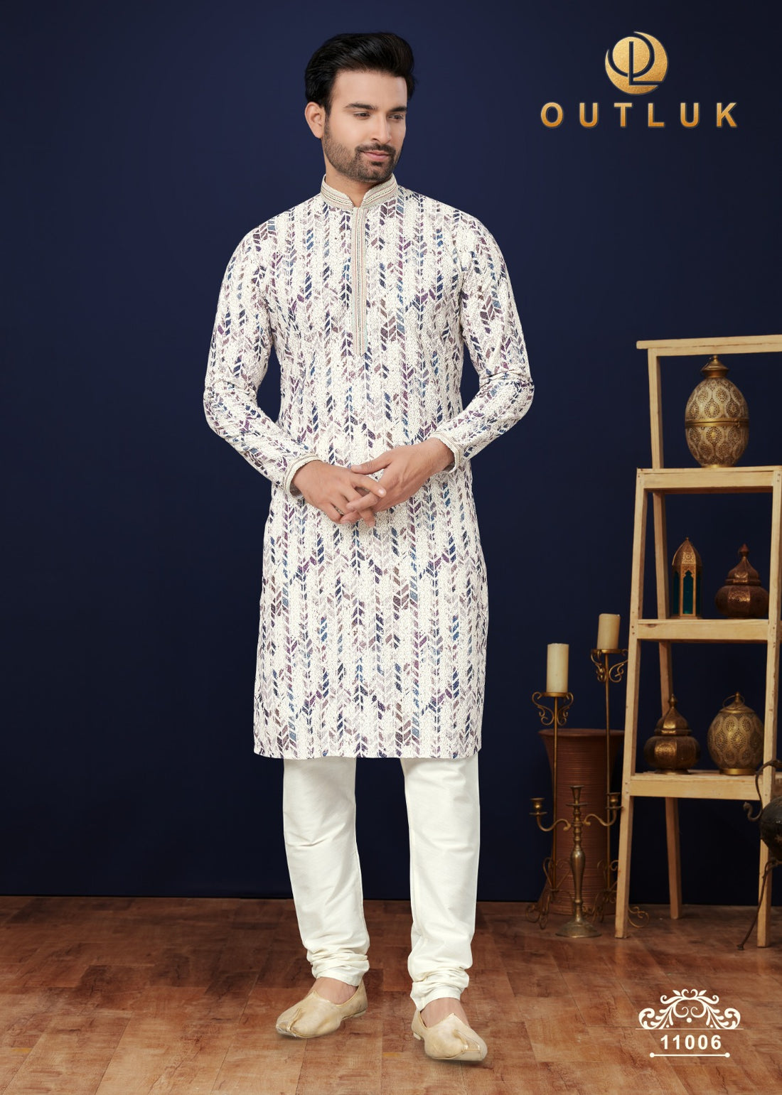 Multicolour Royal Silk Kurta