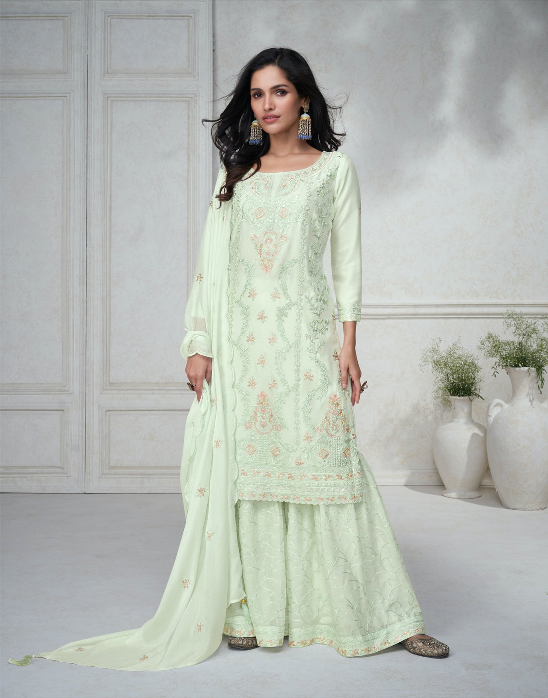 Pale Green Shagun Kurti set