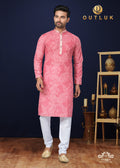 Pink Rose Fusion Kurta Set