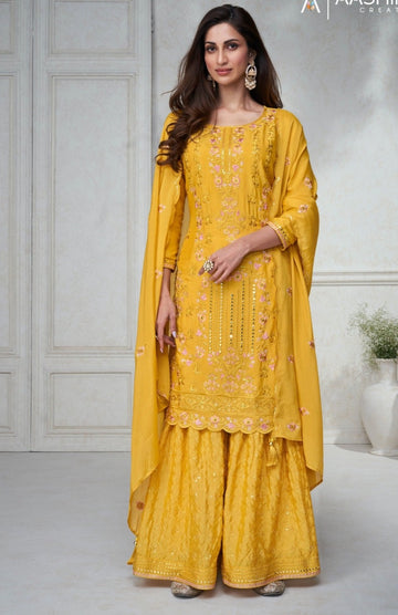 Yellow Shagun Kurti set