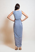 Icy Grey Drape Dress - Rent - Glamourental