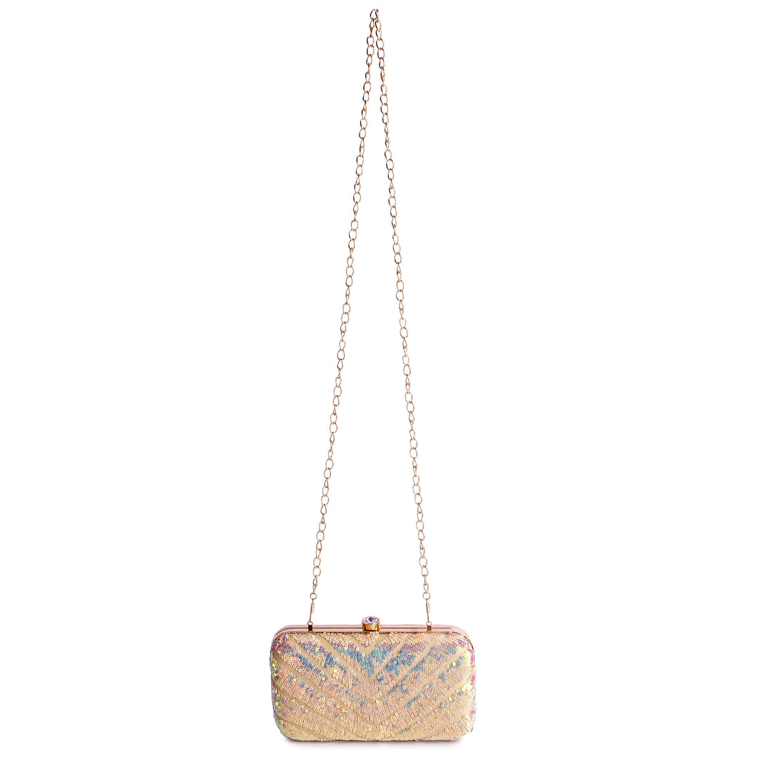 Radiant Shimmer Handembroidered Clutch - Rent