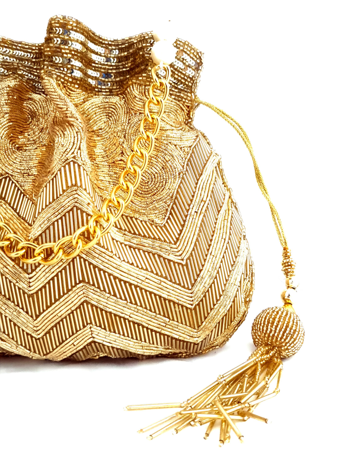 Midas Zardosi Hand-embroidered Clutch Pouch - Rent