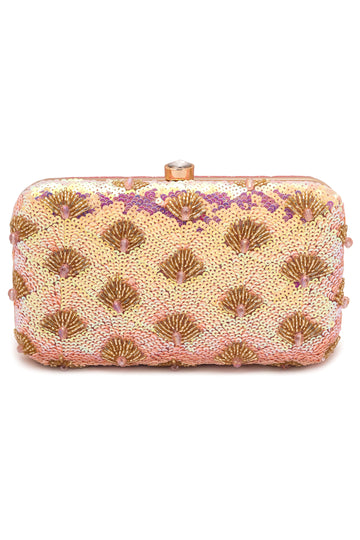 Prsim Rainbow Handembroidered Clutch  - Rent