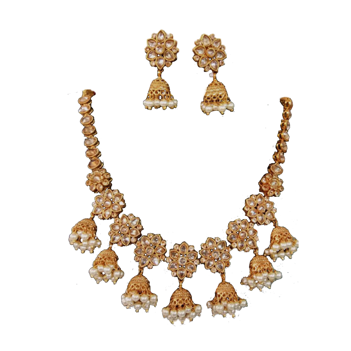 Jhumka Style necklace and earring set