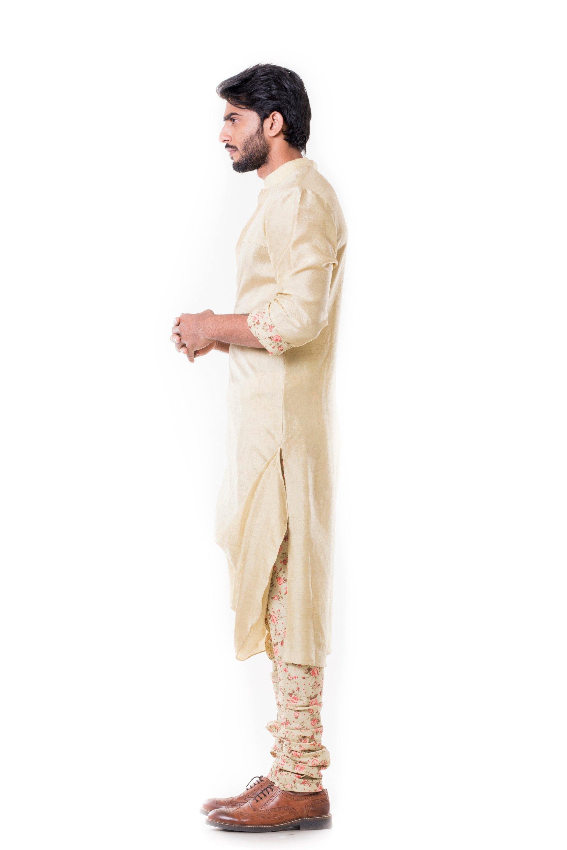 Light Green Kurta Set-Men-Glamourental