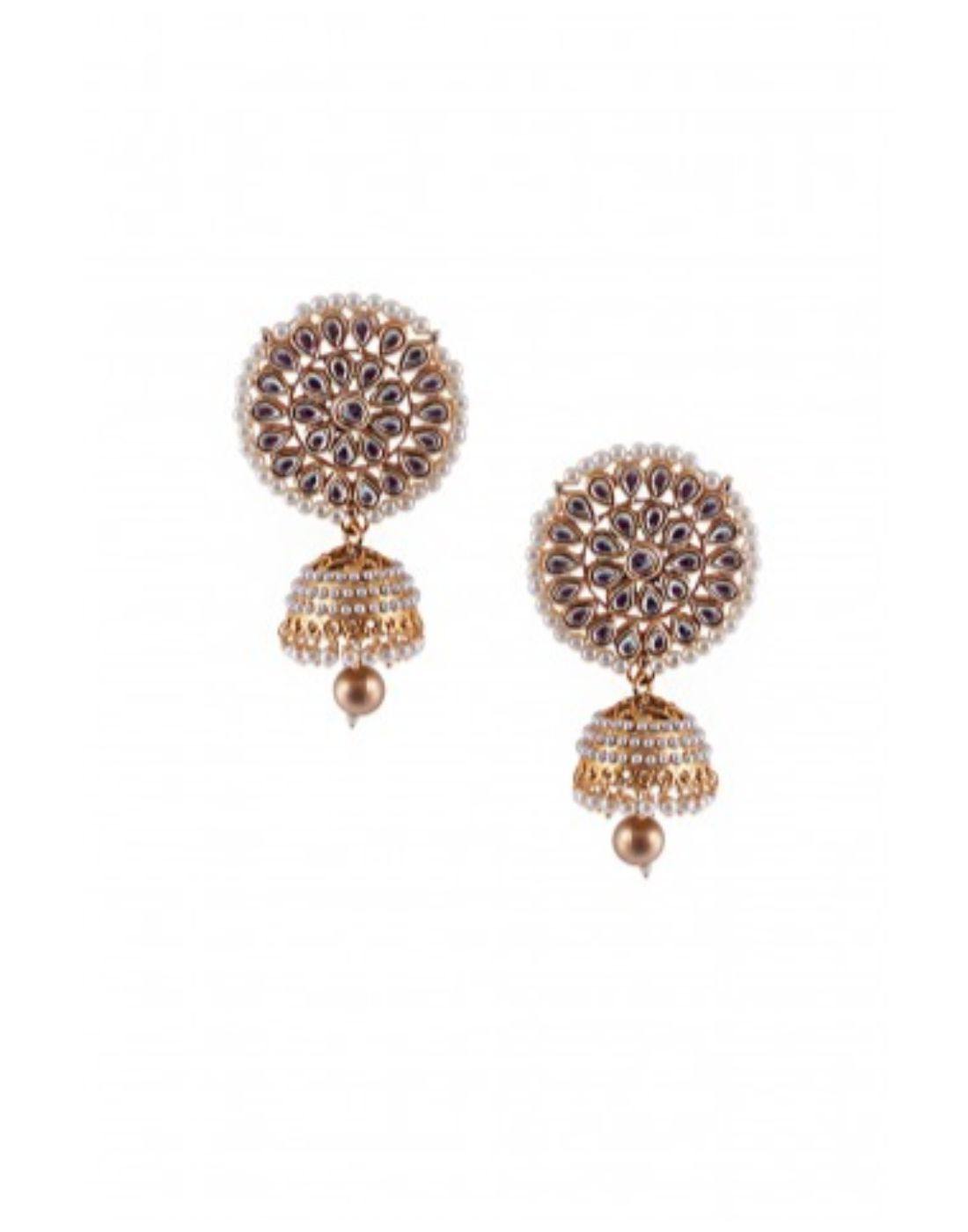 Kundan Tops With Jhumki-Accessories-Glamourental