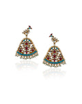 Firozi Peacock Earrings-Accessories-Glamourental