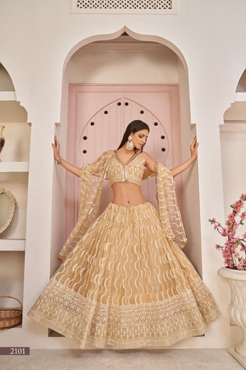 Uniquely designed heavy embroidered Lehenga Set - Rent